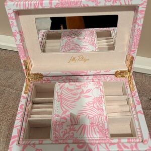 Lilly Pulitzer Pink and White Jewelry Box